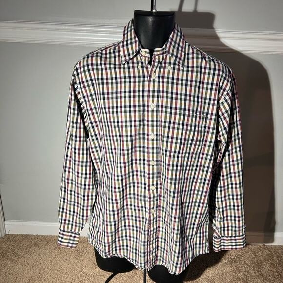 Brooks Brothers Medium Button Down Shirt Multi Colored Plaid - Picture 2 of 4